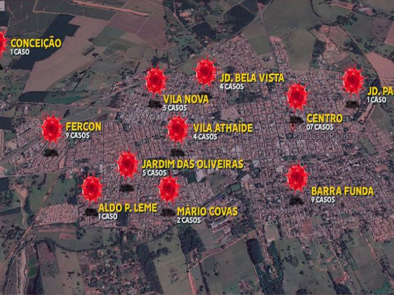 Sobe para 48 o número de confirmados de Covid em Paraguaçu