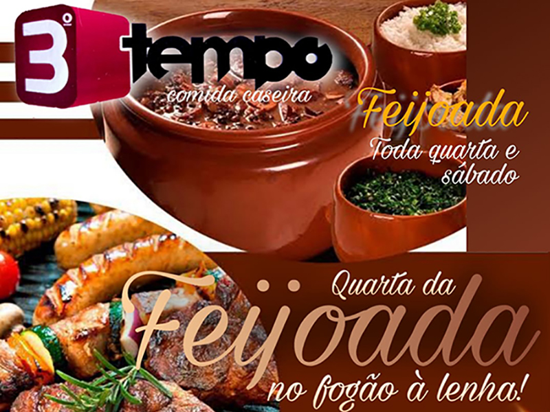 Hoje é dia de Feijoada e Pernil no fogão à lenha do Restaurante Terceiro Tempo