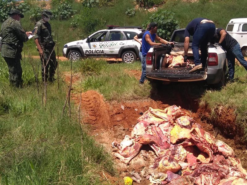 Vigilância Ambiental apreende 600 kg de carne de abate ilegal de animais em Tupã