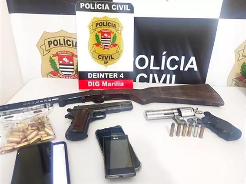 Polícia apreende armas após investigações de suposta tentativa de homicídio de secretário em Marília