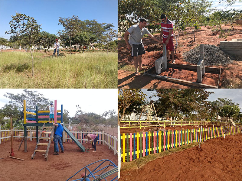 Moradores se unem e transformam praça no Parque das Nações, em Paraguaçu