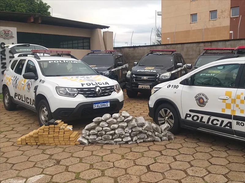 Grupo é preso com mais de 70 quilos de maconha e haxixe em rodovia da região