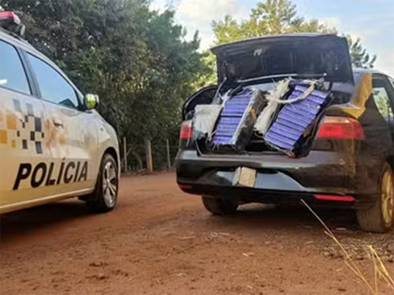 Motorista que fugiu de fiscalização no PR é preso em Florínea com mais de 200 tijolos de maconha