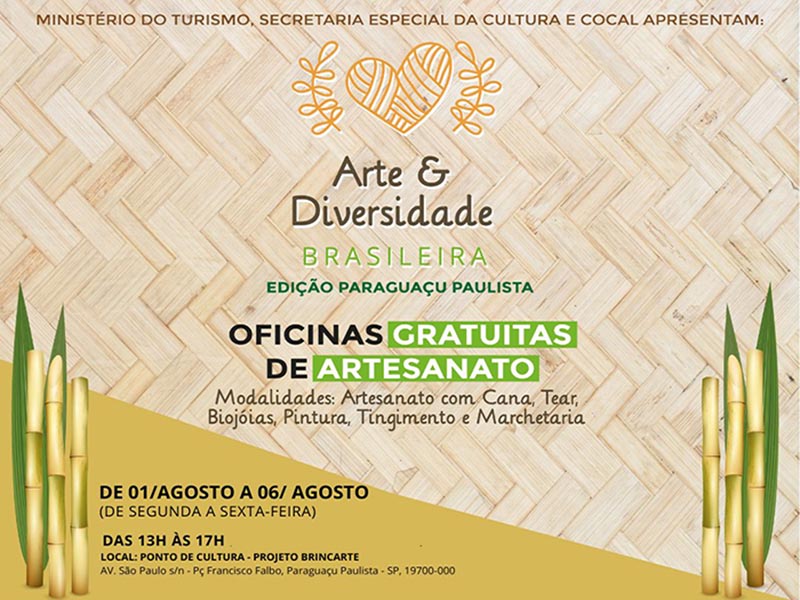 Ponto de Cultura terá Oficinas Gratuitas de Artesanato em parceria com a Cocal