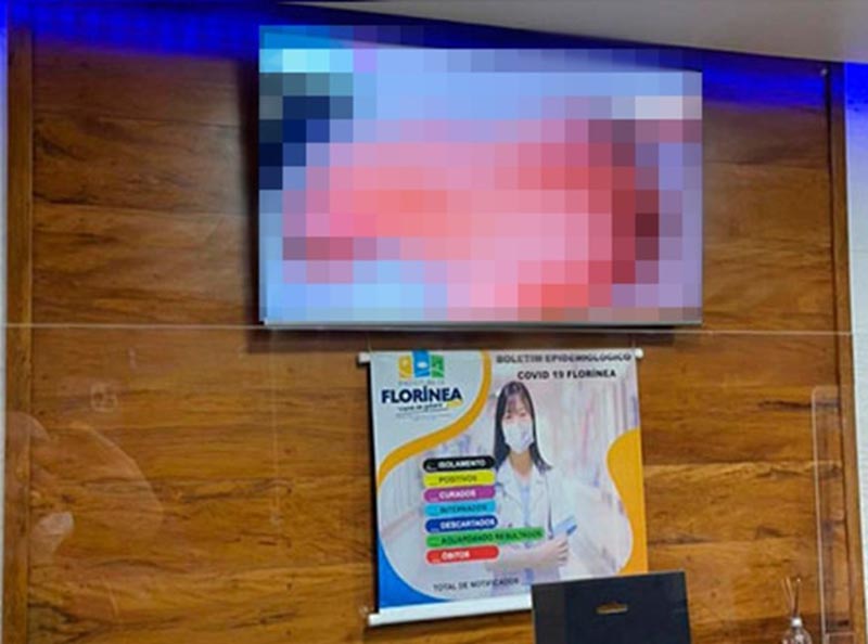 Vídeo pornô é exibido em TV de unidade de saúde e prefeitura de Florínea registra ocorrência