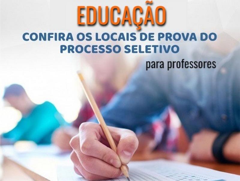 Processo Seletivo para professores da rede municipal de ensino ocorre no domingo, dia 3