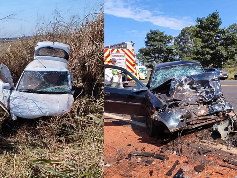 Acidente entre veículos deixa três pessoas gravemente feridas em Bastos