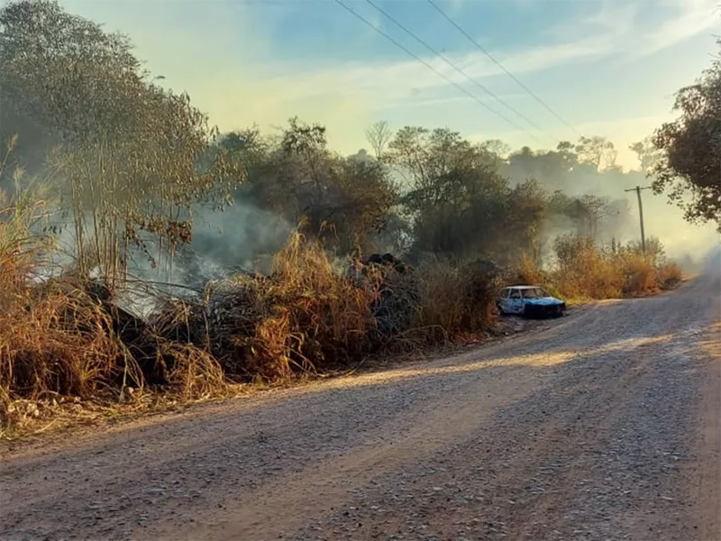 Incêndio que começou em veículo consome cerca de 30 mil m² de estação ecológica em Anhembi