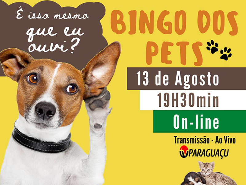 Nesta quinta-feira tem Bingo on-line dos Pets na TV Paraguaçu