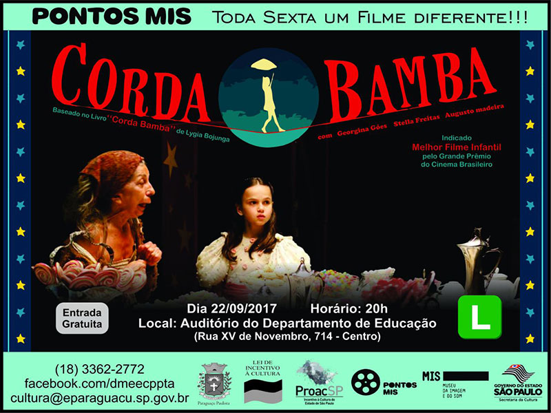 Filme Corda Bamba será exibido nesta sexta-feira em Paraguaçu