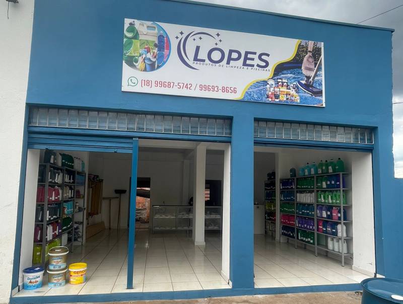 Chegou em Paraguaçu Paulista a Lopes Produtos de limpeza e Piscinas