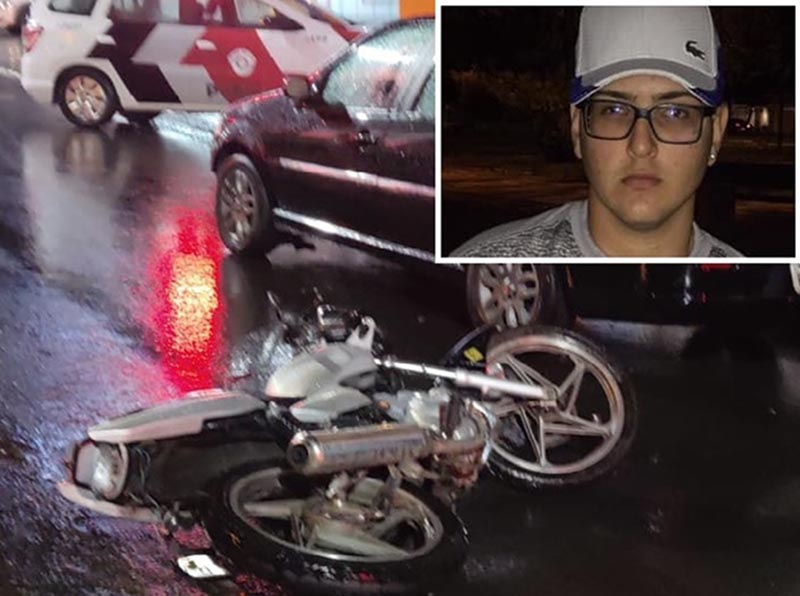 Motociclista de 20 anos morre após bater na traseira de carro e ser arremessado em Tupã