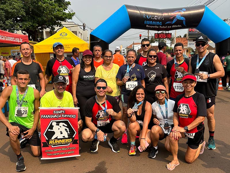 Equipe Paraguaçu Runners fatura 10 pódios em Corrida Pedestre de Cândido Mota