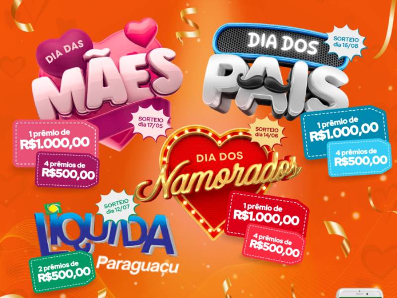 Associação Comercial vai sortear R$10 mil em prêmios na promoção Sou Mais Paraguaçu 2025