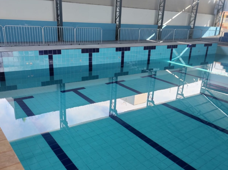 Departamento de Esporte e Lazer segue preparativos para adaptar piscina para aulas de hidroginástica