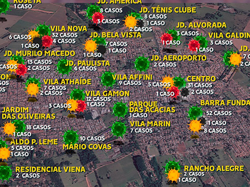 Vila Nova e Jardim América concentram o maior número de casos ativos de Covid-19 nesta sexta