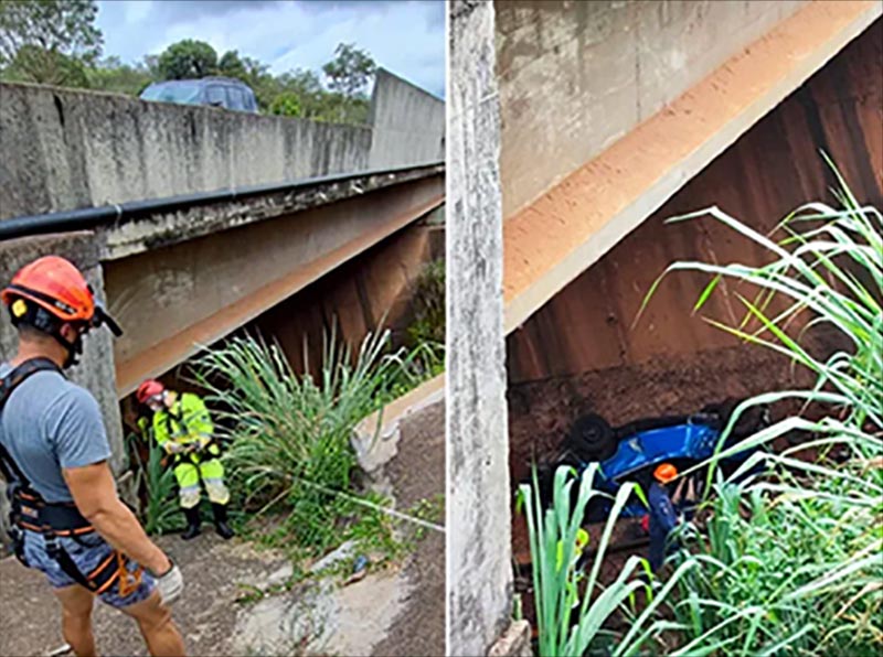 Homem morre após carro cair de viaduto em rodovia de Pederneiras