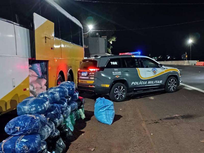 Bolivianas são presas transportando folhas de coca in natura em ônibus em Santa Cruz do Rio Pardo