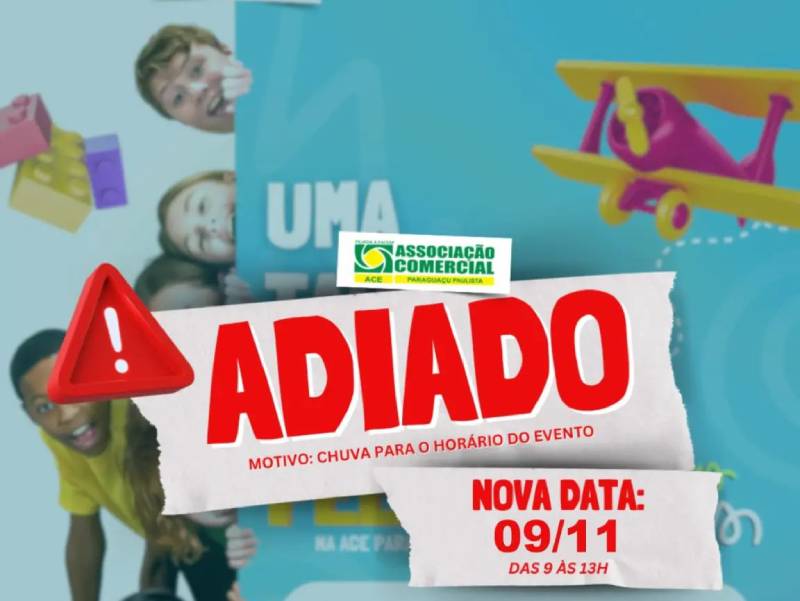 Devido a chuva, Associação Comercial adia a Tarde Feliz para o dia 9 de novembro