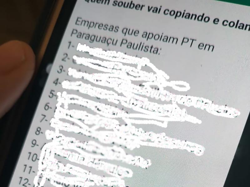 Bolsonaristas criam lista de boicote a empresas e eleitores de Lula em Paraguaçu Paulista