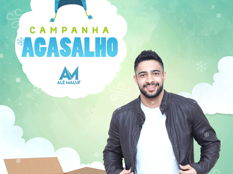 Campanha do Agasalho será encerrada com show de Ale Maluf em Paraguaçu