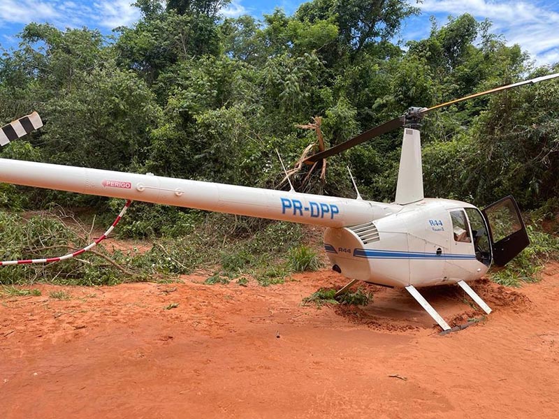 Cães farejadores localizam piloto de helicóptero cheio de cocaína após pouso forçado em Paraguaçu