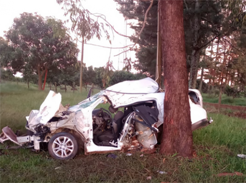 Homem morre após bater carro em árvore na SP-333 em Itápolis