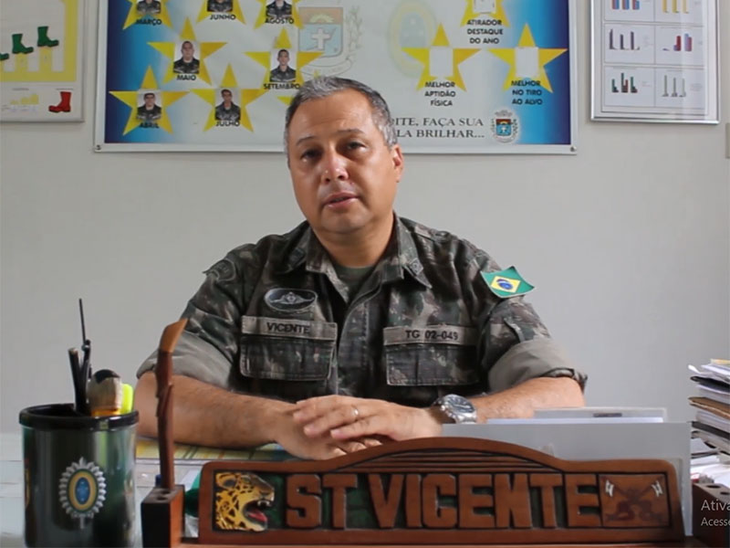 Subtenente Vicente, do TG, se despede de Paraguaçu