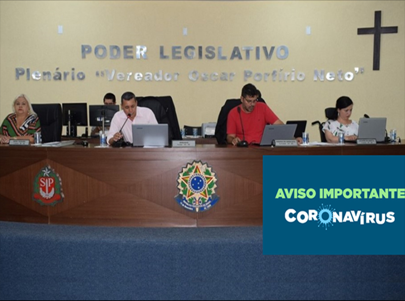 Câmara suspende atendimento ao público visando prevenção ao coronavírus