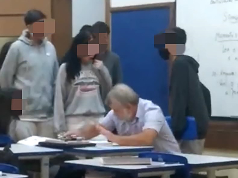 Viraliza nas redes sociais o vídeo em que estudante agride e ameaça professor em Assis