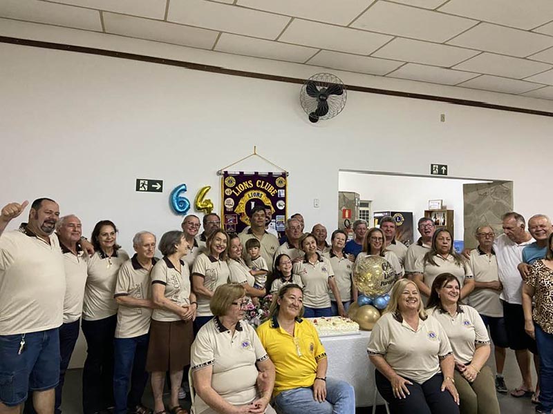 Lions Clube de Paraguaçu Paulista celebra 64 anos de história