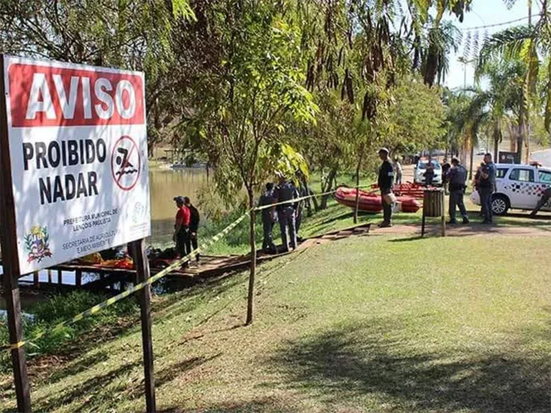 Corpo de Bombeiros tenta localizar homem que desapareceu em lago em Lençóis Paulista