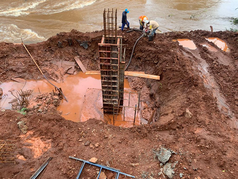 Retomada a obra de reconstrução da Ponte da Roseta