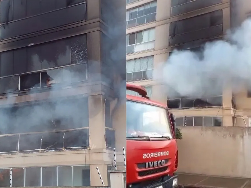 Apartamento pega fogo e mobiliza Corpo de Bombeiros no Centro de Assis