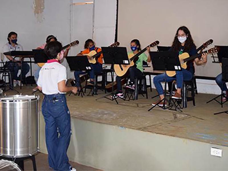 Alunos do Projeto Solar Musical fazem apresentação para encerrar as atividades da edição 2020