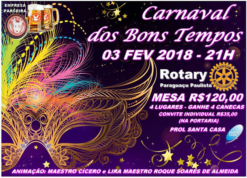 Rotary Clube promove Carnaval dos Bons Tempos em Paraguaçu