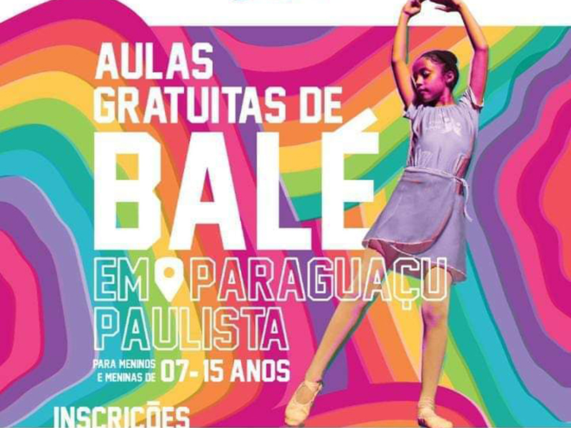 Projeto vai oferecer aulas gratuitas de ballet para meninos e meninas da rede municipal