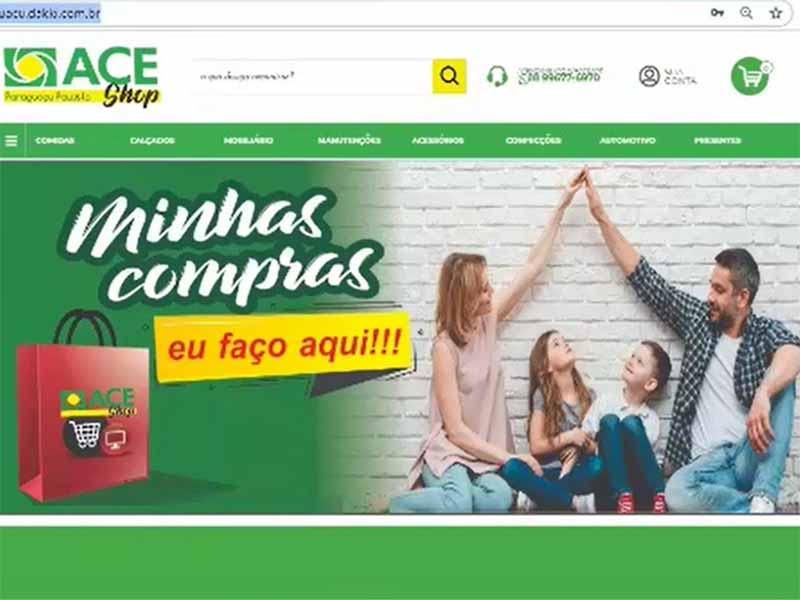 Já está disponível o Shopping Virtual da Associação Comercial Paraguaçu Paulista, o ACE Shop