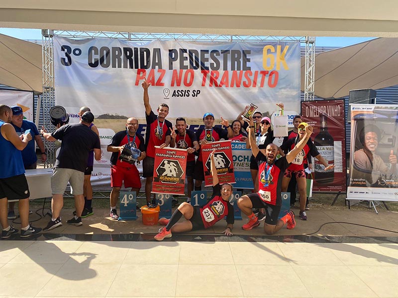 Paraguaçu Runners fatura cinco troféus durante a 3ª Corrida Pedestre Paz no Trânsito